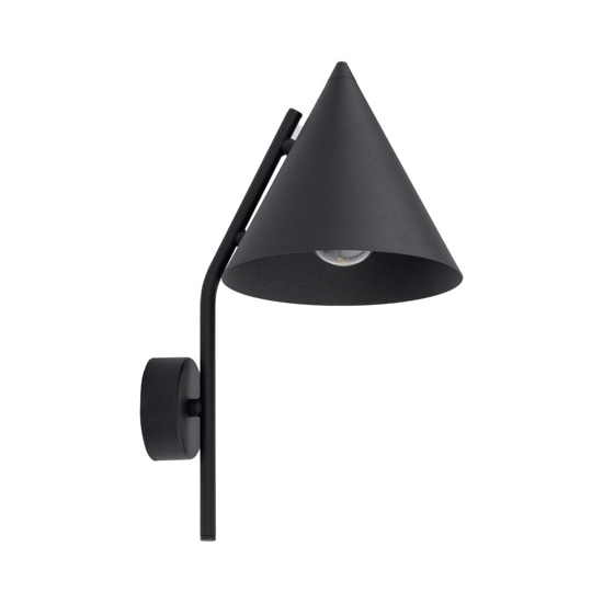 Applique da parete cono nero design moderno